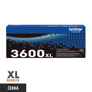 Originální toner černý TN-3600XL - vysoká kapacita - pro Brother
