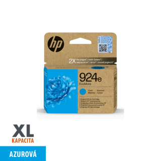 Originální ink. kazeta č.924e (4K0U7NE) azurová - vysoká kapacita - pro HP
