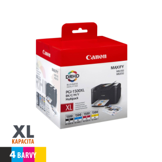 Originální multipack PGI- 1500 BK/C/M/Y - XL kapacita - pro Canon